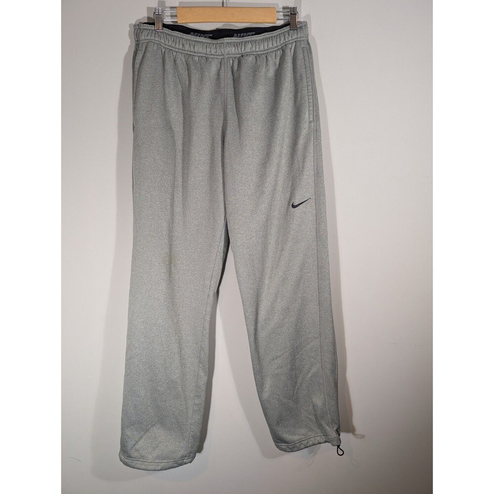 Nike Therma-Fit Mens Gray Training Relaxed Sweatpants Sz L Loose Fit Streetwear